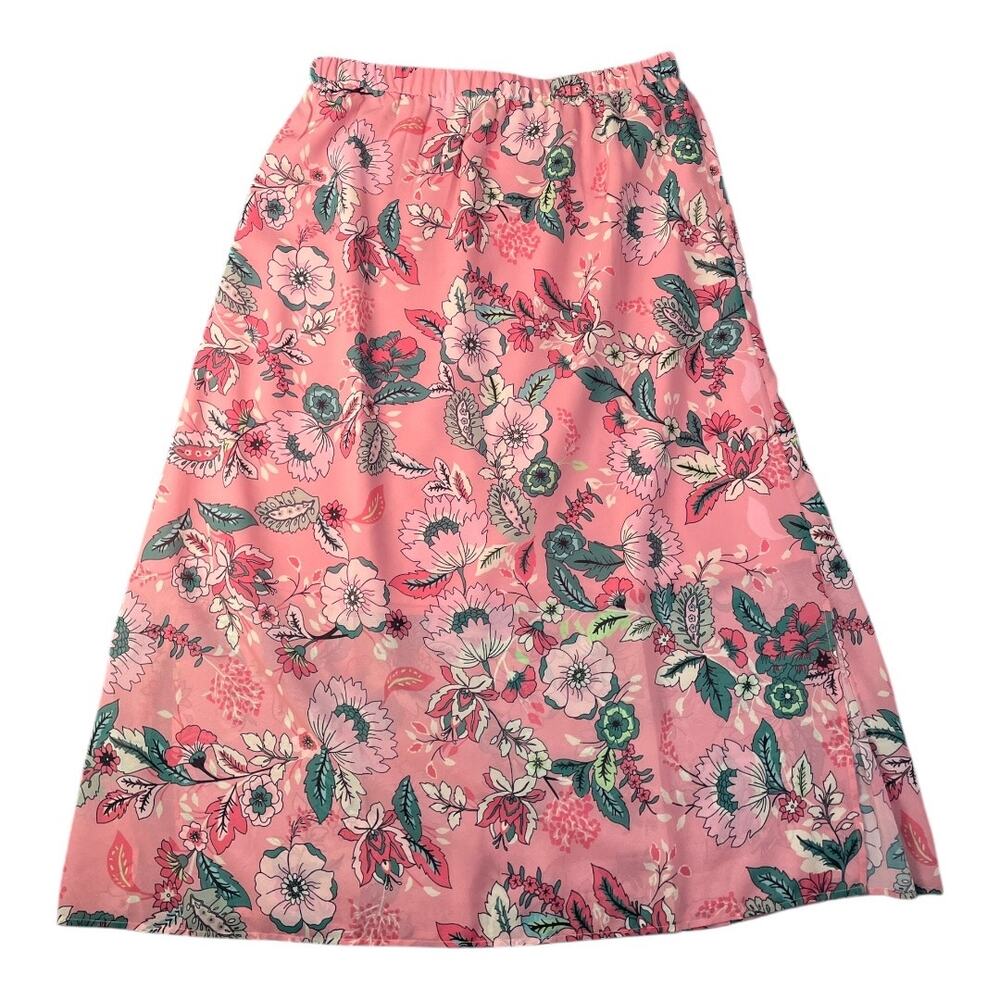 Coldwater Creek Women’s Floral Elastic Waist Maxi Skirt Size-Medium